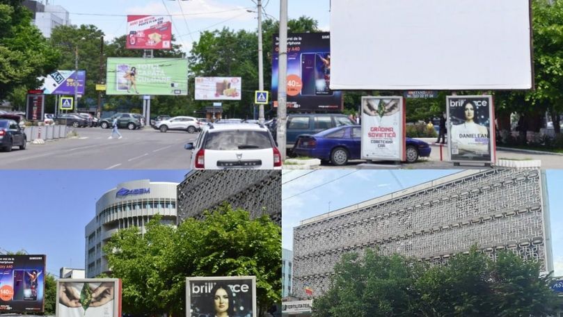 В Кишиневе продолжается демонтаж рекламных щитов.