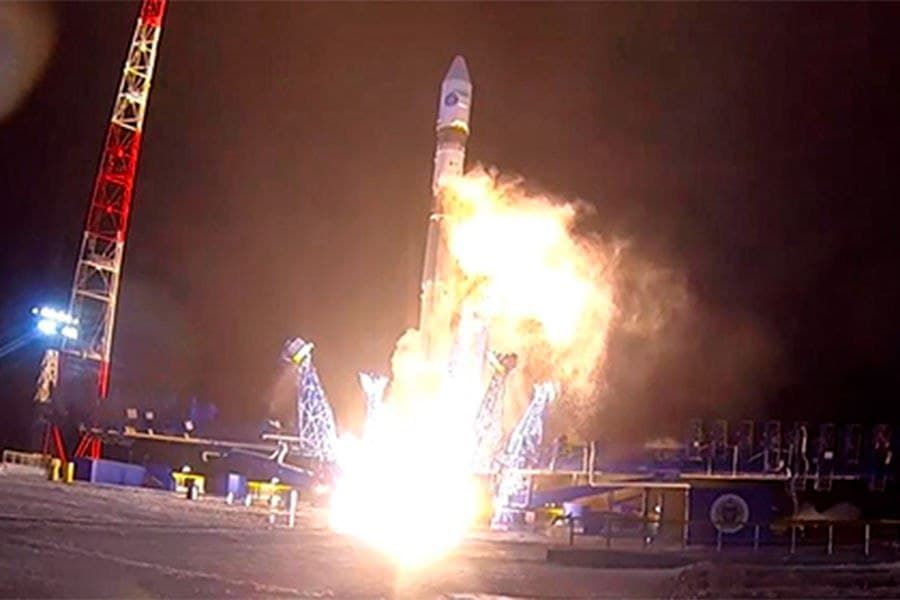 Опубликовано видео запуска «Союз-2.1б» с Байконура.