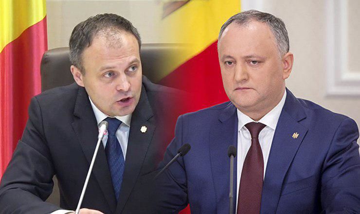 Спикер Андриан Канду и Президент РМ Игорь Додон.