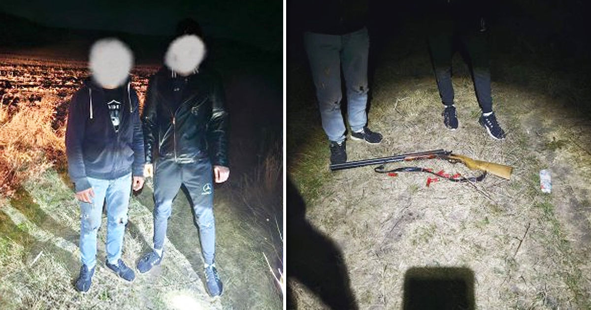 Два человека были задержаны во время незаконной охоты в Яловенском районе. Коллаж Point.md.