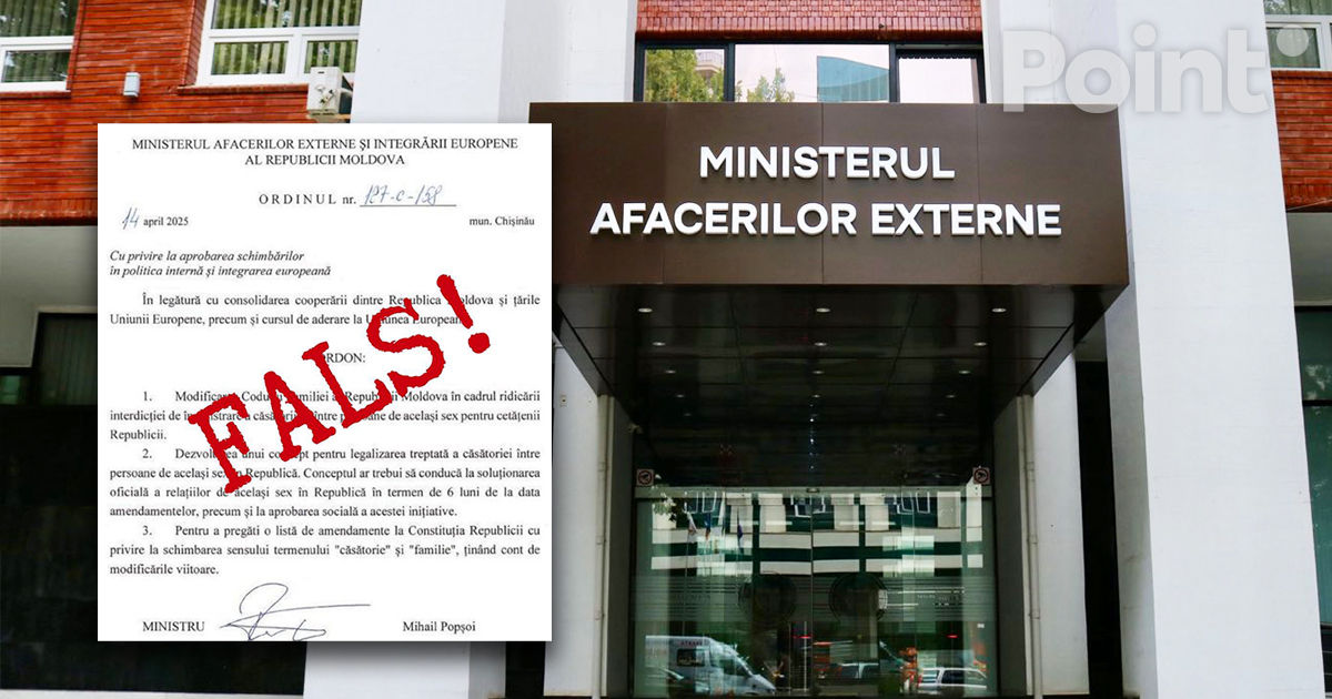 MAE dezminte că a emis un „ordin” privind legalizarea căsătoriilor dintre persoane de același sex.