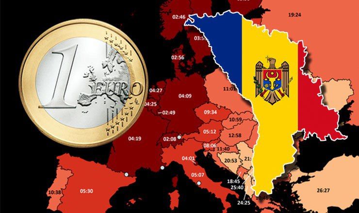 Совсем другое дело Молдова, где за один евро вам придется работать дольше всего, то есть 39 минут и 49 секунд. 
