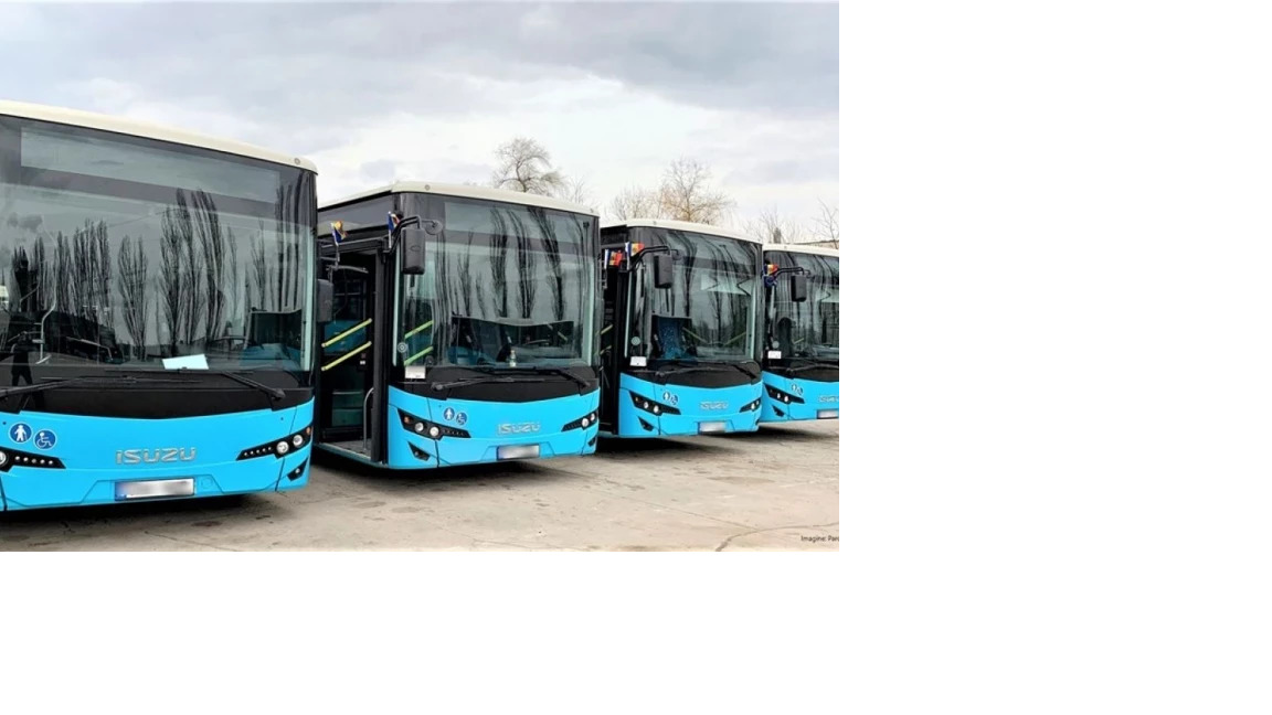 В Кишинев доставили 100 новых автобусов ISUZU.
