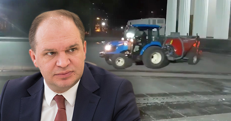 Чебан пообещал продолжить дезинфекцию на улицах Кишинева.