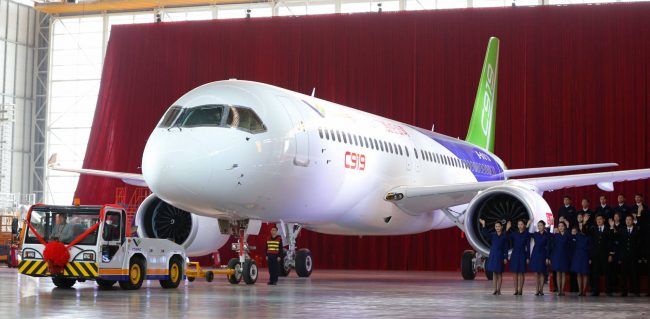 Самолёт Comac C919 разрабатывается китайской компанией Commercial Aircraft Corporation.