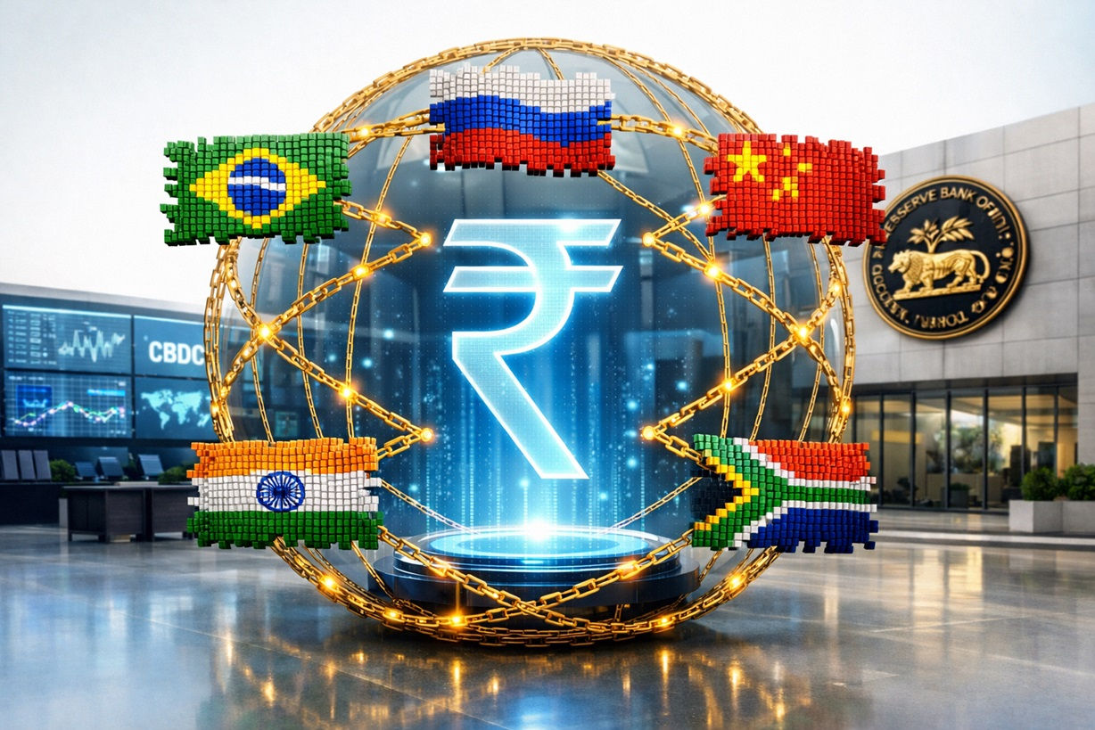BRICS provoacă dolarul: India inițiază crearea unei monede digitale comune.