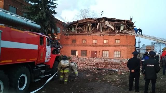 В Тамбове обрушилось здание ТЭЦ.