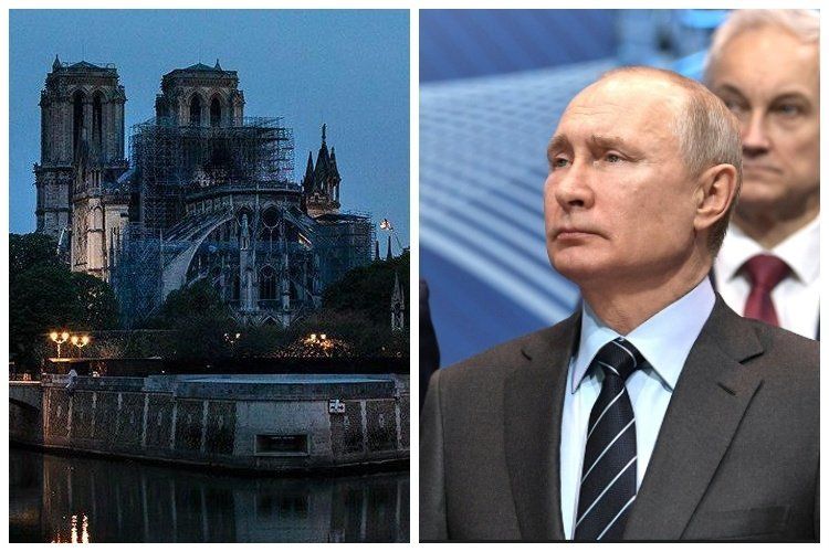 Президент России Владимир Путин предлагает направить в Париж лучших российских реставраторов.