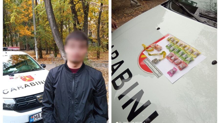 Карабинеры задержали в столице парня с 20 пакетиками наркотиков.