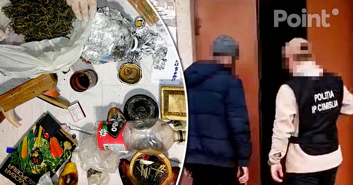 O speluncă de droguri, descoperită în apartamentul unui bărbat de 41 de ani la Cimișlia.