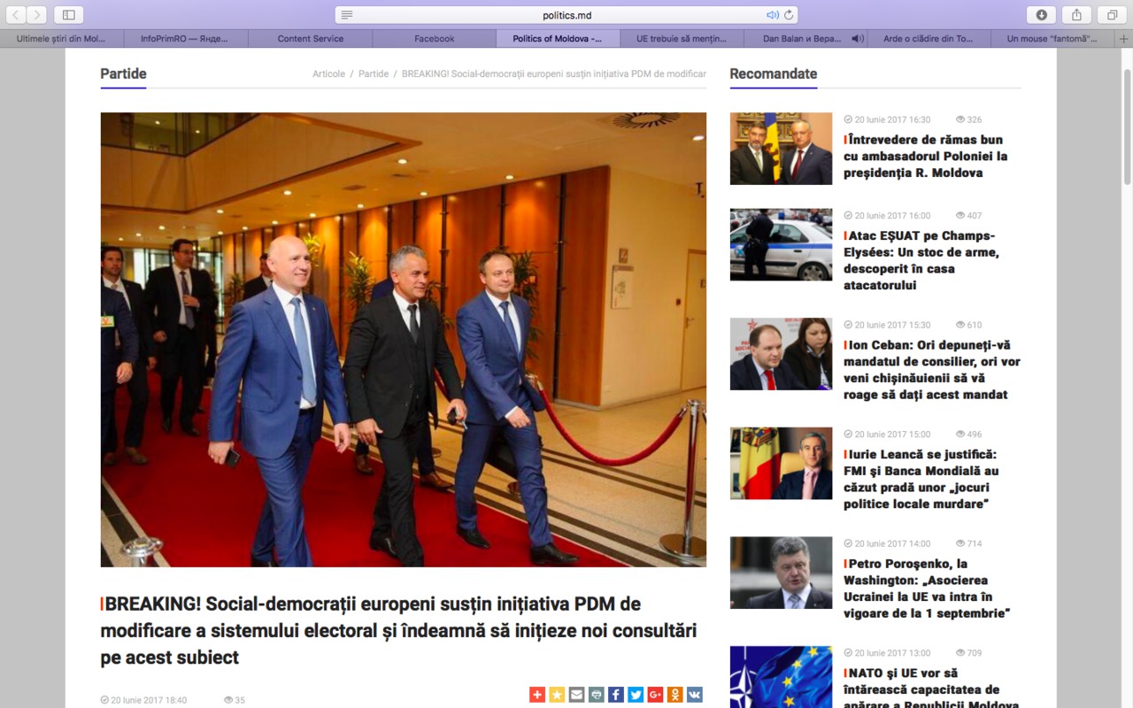 Social-democrații europeni susțin inițiativa PDM de modificare a sistemului electoral. 