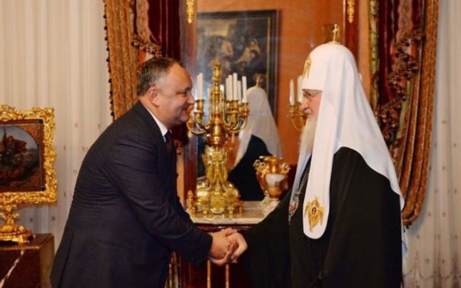 Dodon: Patriarhul Kiril mi-a spus că mandatul meu e dat de la Dumnezeu. Foto: presedinte.md