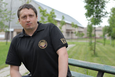 Один из лидеров российских болельщиков, Александр Шпрыгин.