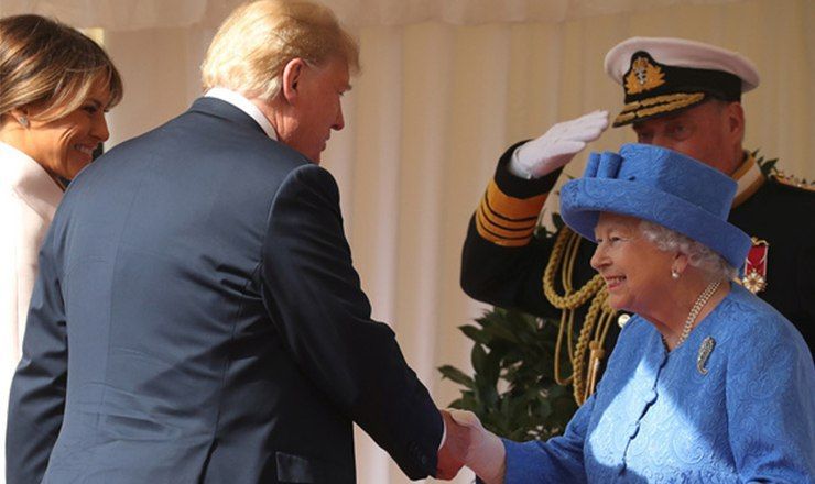 Трамп опоздал на чай к королеве Елизавете.