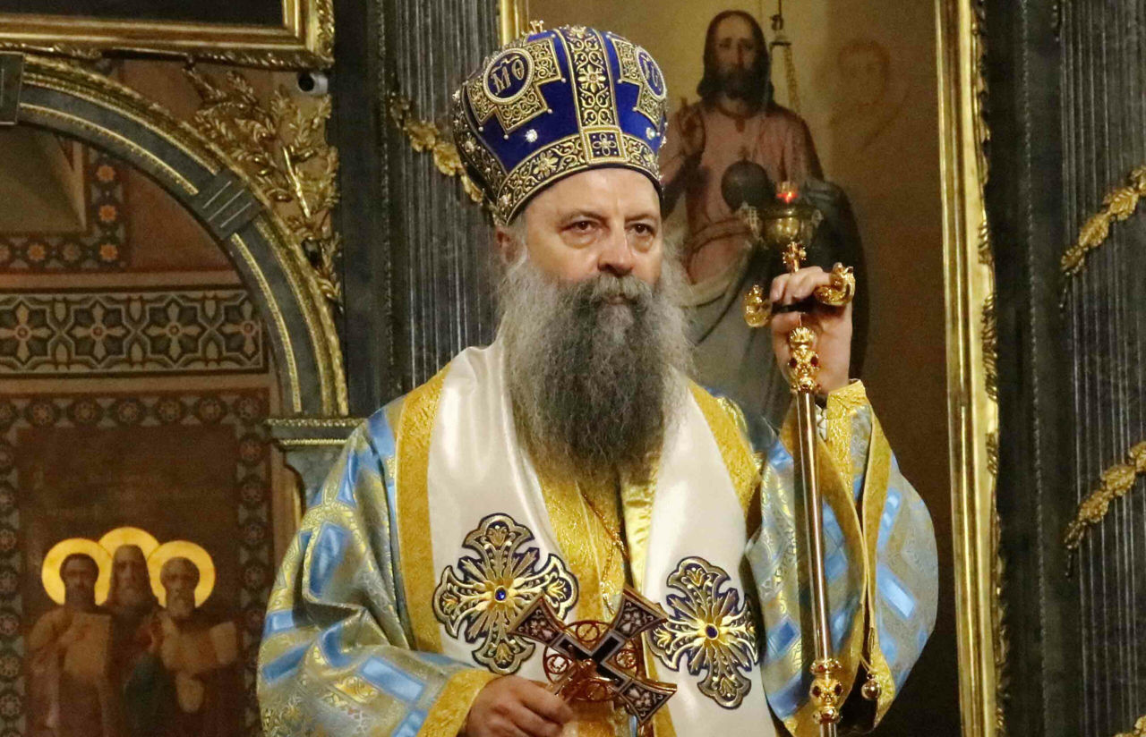 Глава Сербской православной церкви патриарх Порфирий.