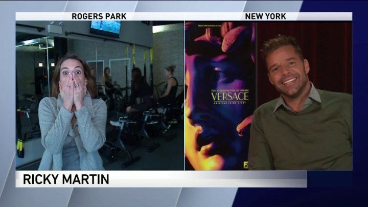 Reacţia unei jurnaliste, după un interviu cu Ricky Martin. Foto: wgn radio