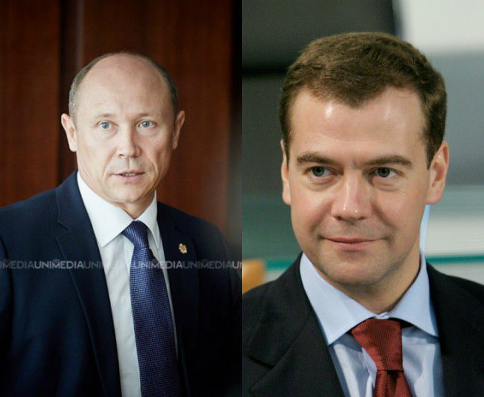 Premierul moldovean l-a invitat pe omologul său rus să întreprindă o vizită în Republica Moldova. Colaj: unimedia.info