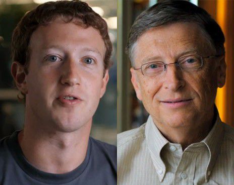 Билл Гейтс и Марк Цукерберг, основатели Microsoft и Facebook, снялись в ролике. Фото: slon.ru