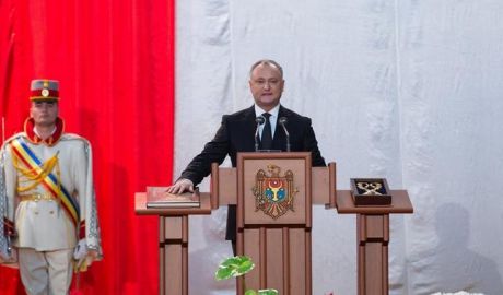 Igor Dodon a fost învestit vineri în funcția de președinte al Republicii Moldova. Foto: dw.com