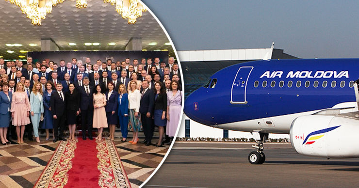 Посол потребовал извинений от Air Moldova: Румынские депутаты 7 часов ждали рейса. Коллаж: Point.md