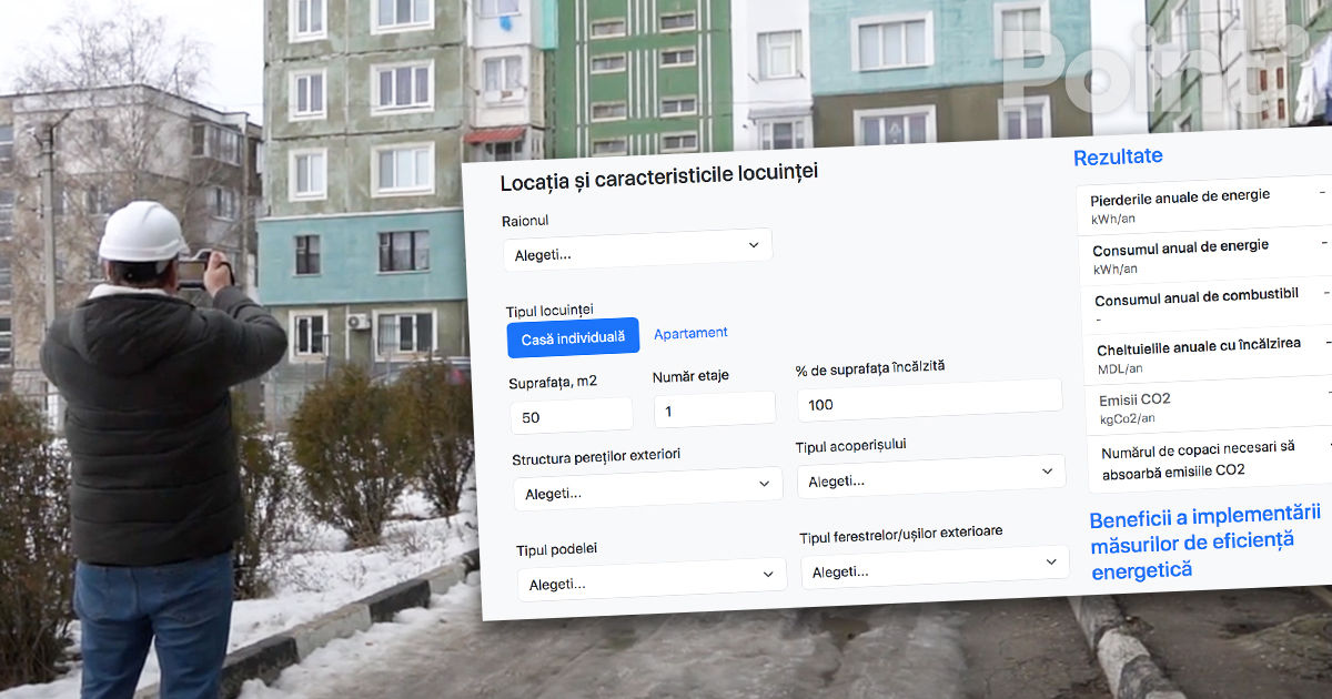 В Молдове запущен онлайн-калькулятор энергоэффективности дома.