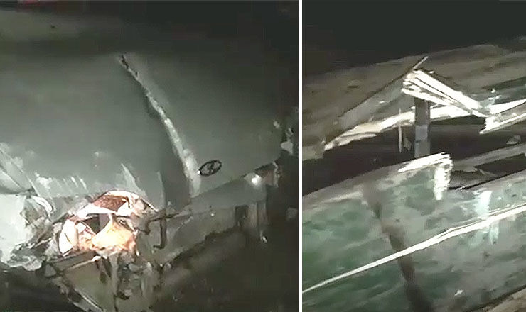 Accident: O cărută, lovită violent de o mașină. Sunt răniţi. Foto: captură video