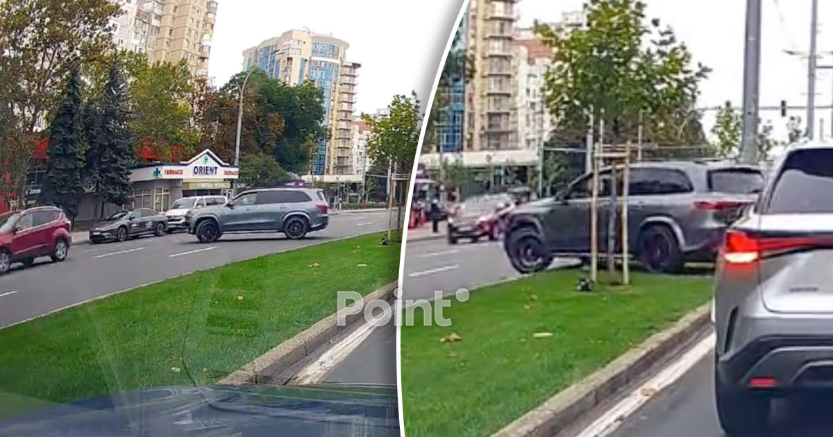 В Кишиневе водителя Mercedes лишили прав за максимальное число штрафных баллов.