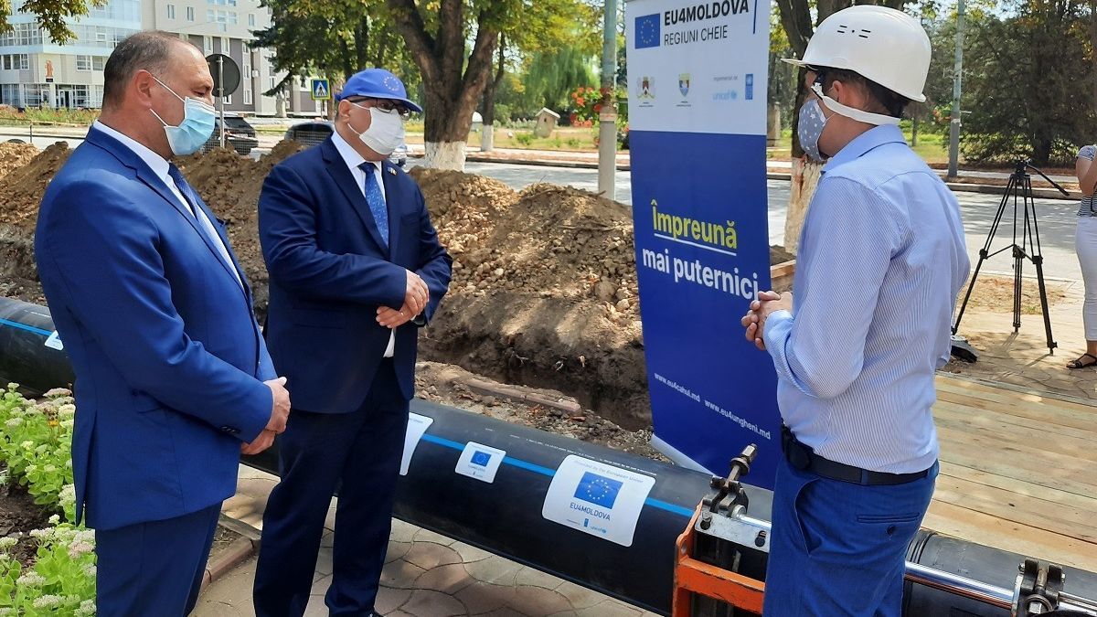 Новый акведук строится в Унгенах при поддержке ЕС.