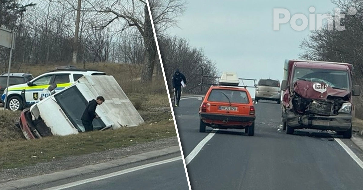 Accident în raionul Cimișlia: Două camionete s-au tamponat.