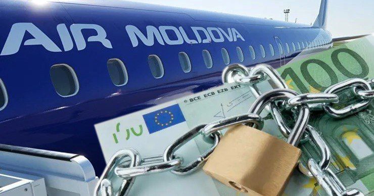 Банк подтверждает блокировку счета Air Moldova по запросу властей. Фото: Point.md.