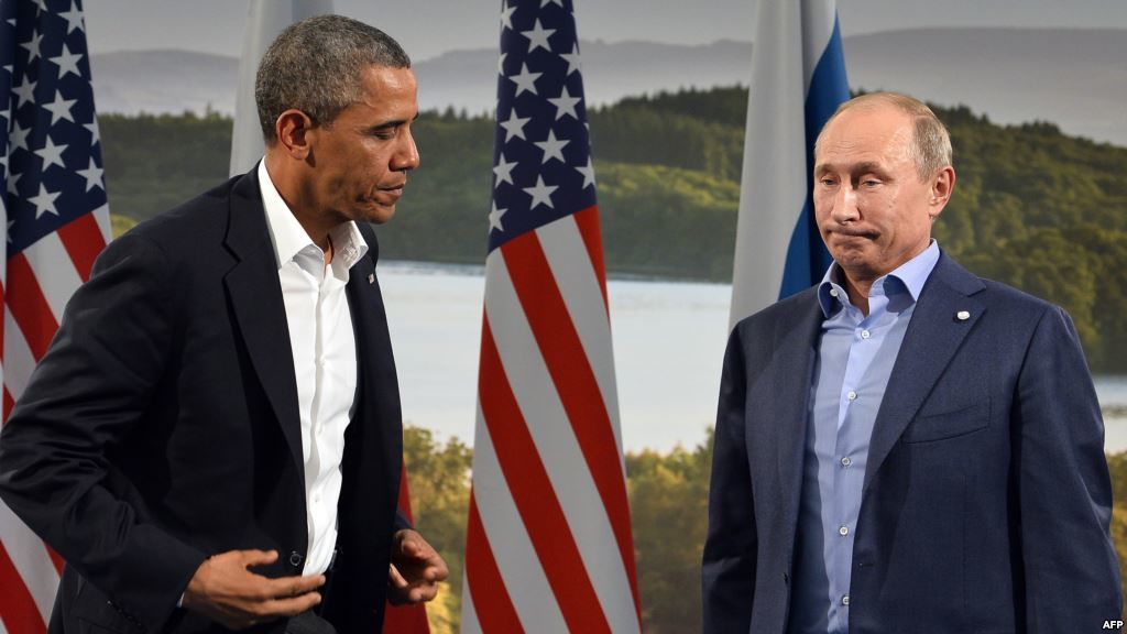 Президенты США и России Барак Обама и Владимир Путин.