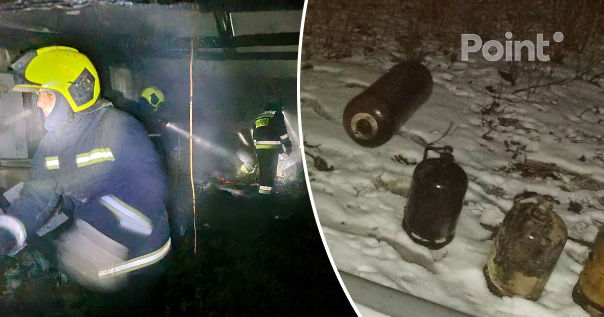Pompierii au scos opt butelii de gaz dintr-o casă în flăcări și au salvat o familie la Cantemir.