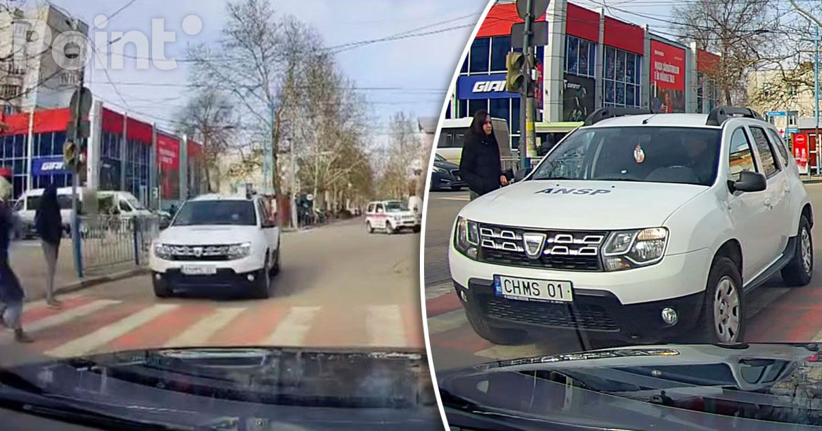 Un automobil al ANSP din Cahul nu a cedat trecerea pietonilor.