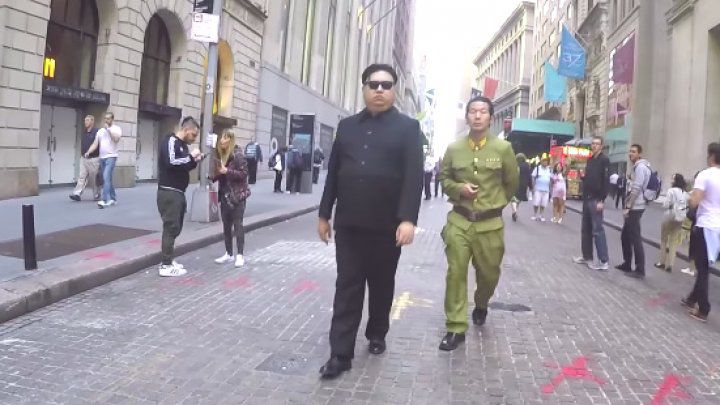 Kim Jong Un pe străzile din New York. Cum au reacţionat trecătorii