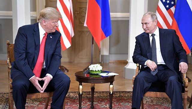 Президент США Дональд Трамп и президент России Владимир Путин.