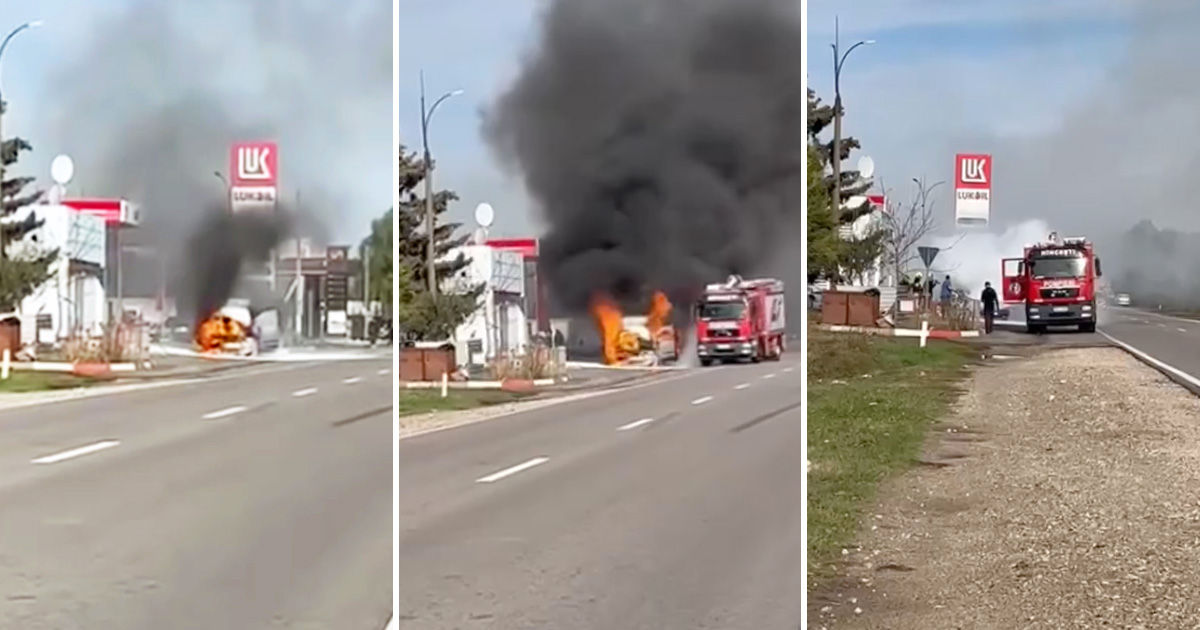 Пожар произошел на заправке в Хынчештах: загорелся автомобиль.