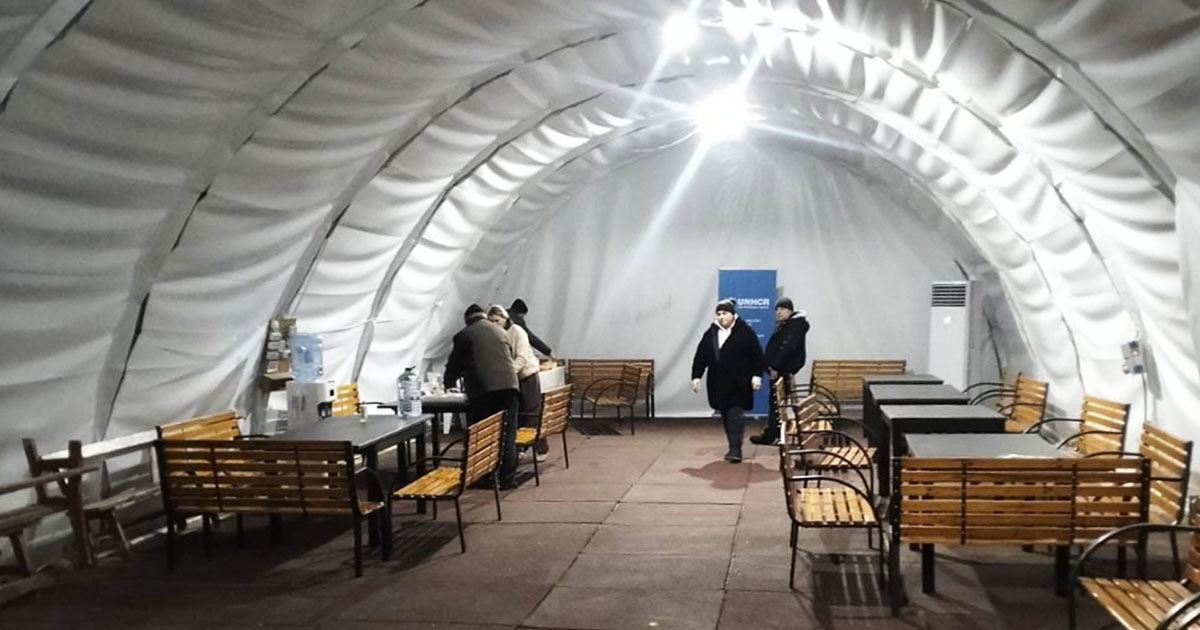 В Паланке открыли мобильный лагерь для застрявших в Молдове украинцев.