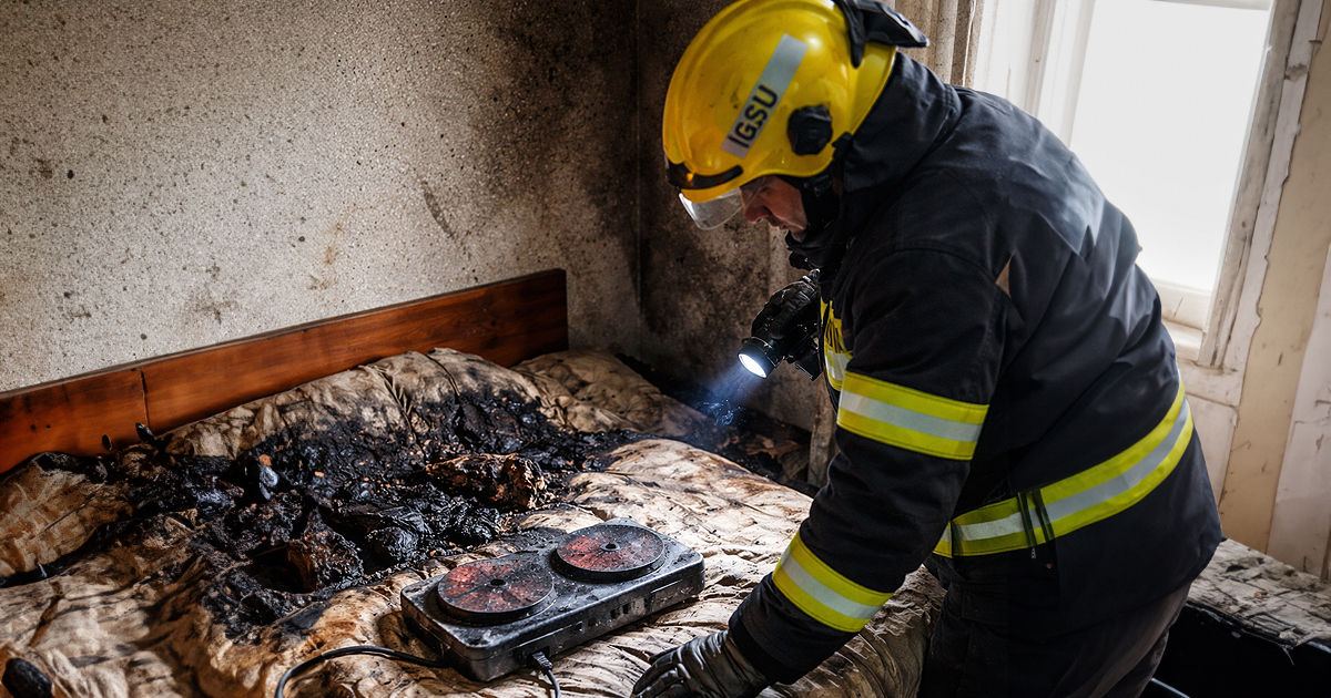 Un bărbat din Ialoveni a murit într-un incendiu: A lăsat plita electrică pe pat și a adormit.
