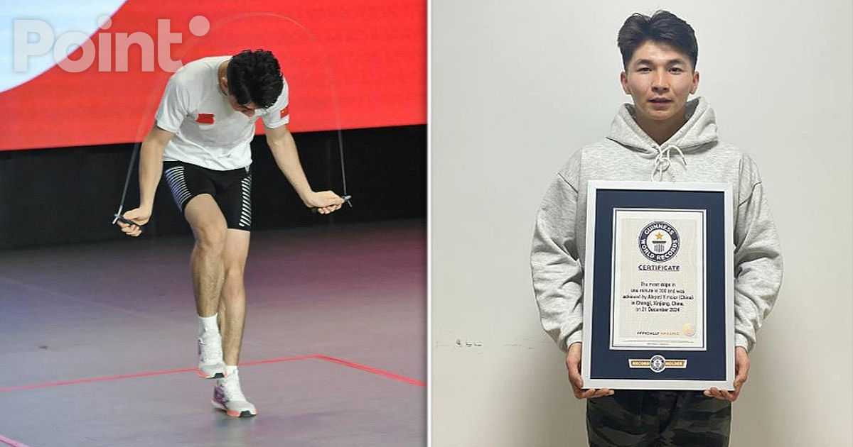 Un chinez a stabilit un record pentru numărul de sărituri cu coarda într-un minut.