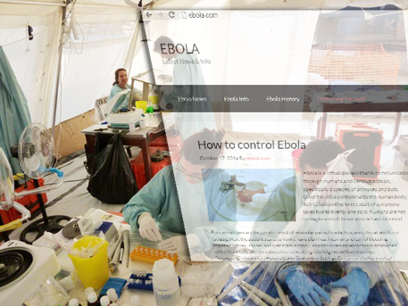 Число посетителей сайта, расположенного на домене Ebola.com, выросло до 5 миллионов в день.