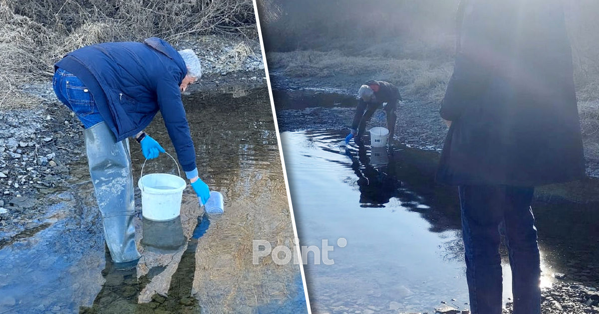 Нефтяное вещество продолжает поступать со стороны Украины и попадает в реку Днестр.