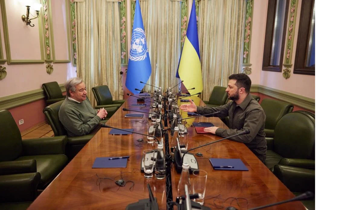 Генеральный секретарь ООН Антониу Гутерриш встретился с президентом Украины Владимиром Зеленским.