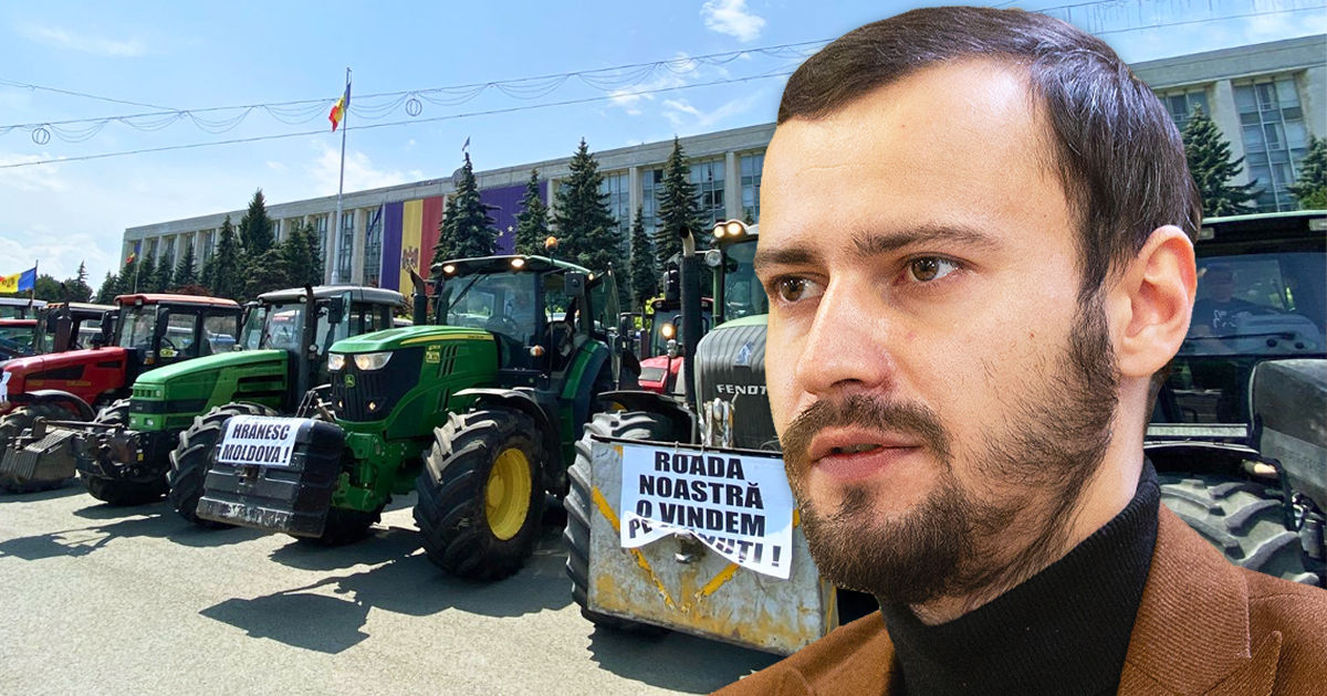 Дину Плынгэу критикует реакцию властей на протесты фермеров. Коллаж Point.md.