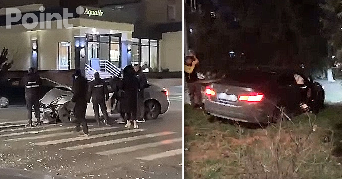В Тирасполе столкнулись Tesla и BMW.