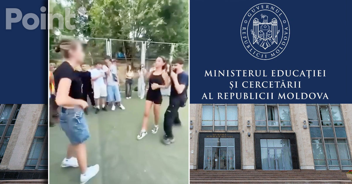 Ministerul Educației caută elevele implicate într-o bătaie în fața unei școli.