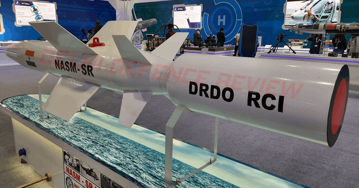 Индия испытала новую противокорабельную ракету NASM-SR.