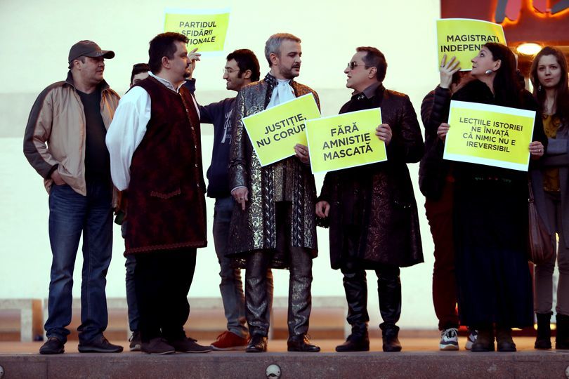В Румынии протестуют актеры.