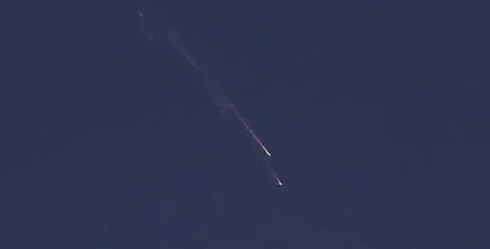 Телеканал FOX заснял падение российского военного спутника.