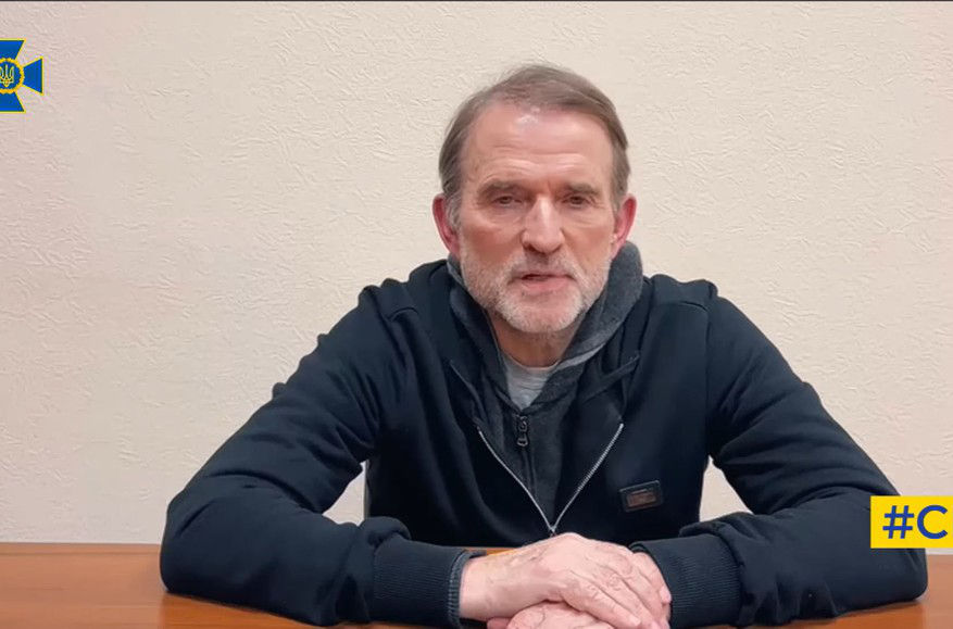 СБУ показала видео, на котором Медведчук дает показания против Порошенко.