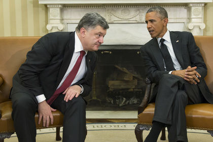 Петр Порошенко и Барак Обама.  Фото: Evan Vucci / AP